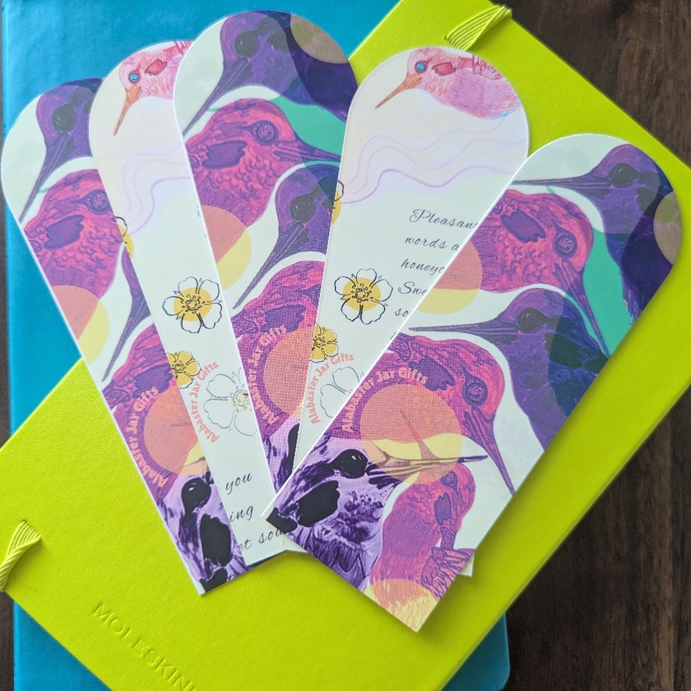 Colorful Hummingbird Bookmarks